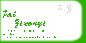 pal zimonyi business card